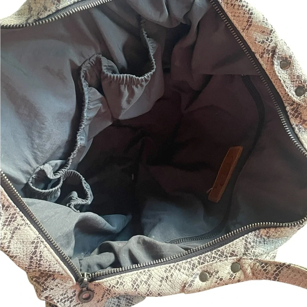 Not Rational Hansel D Leather‎ Snakeskin Diaper Bag, EUC